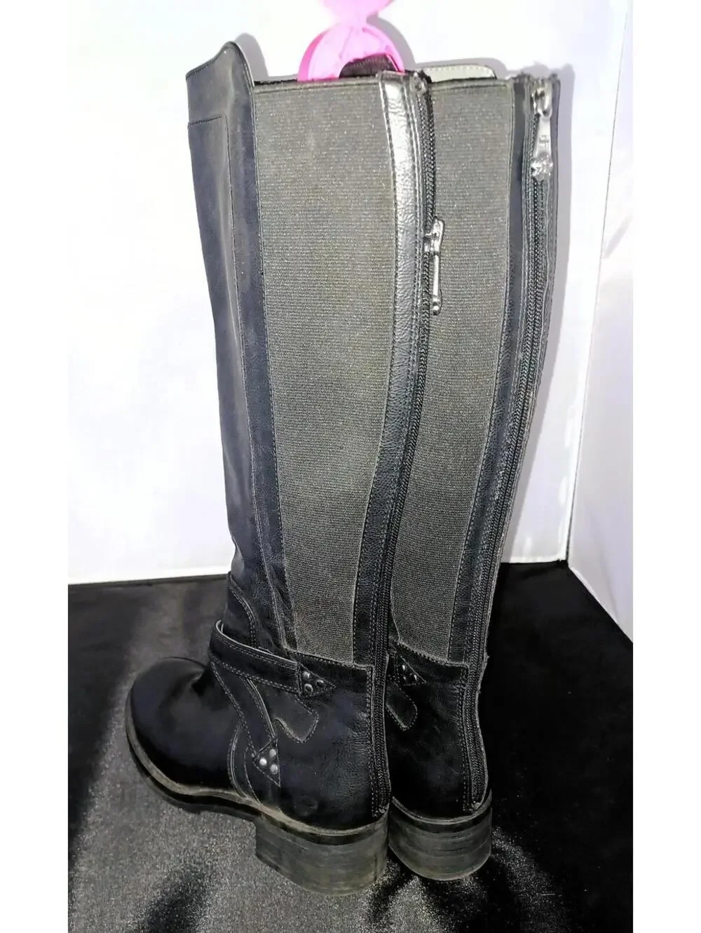 Mootsies Tootsies womens sz 6 black knee high riding boots